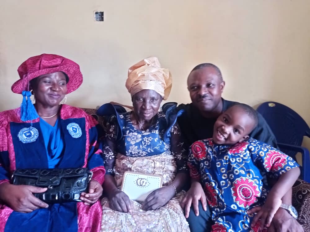 Josephine with family members during a joyful gathering