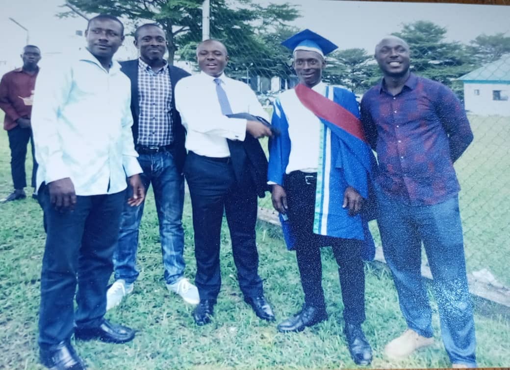 Family members standing together outdoors